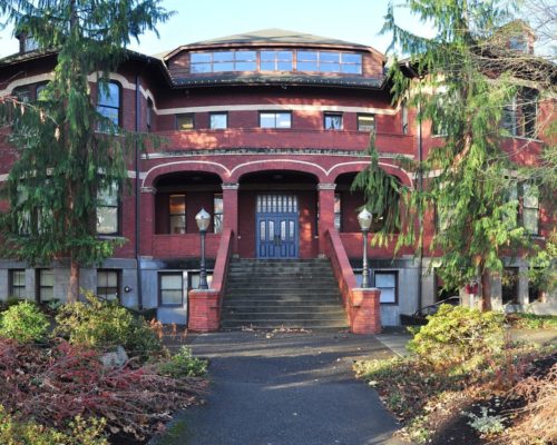 Seattle Pacific University Peterson Hall, ON DECEMBER 18, 1905, a new Administration Building was dedicated at Seattle Seminary, later to become Seattle Pacific University. The building held the library, the chapel, the principal’s office, classrooms, and a large assembly hall. In the 1940s, it was renamed Peterson Hall in honor of Nils B. Peterson, who gave 5 acres of his homestead to establish the school in the 1890s.