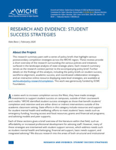 Image of the cover a report, Research and Evidence: Student Success Strategies