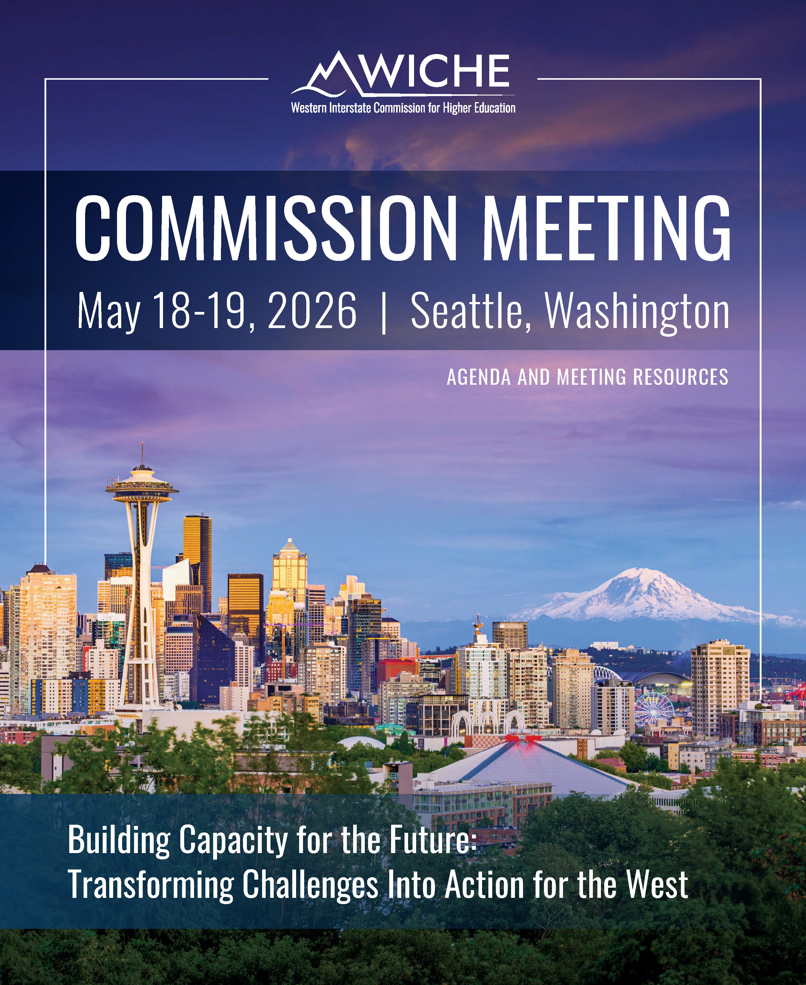 Cover art for Agenda Book: WICHE Commission Meeting, May 18-19, 2026