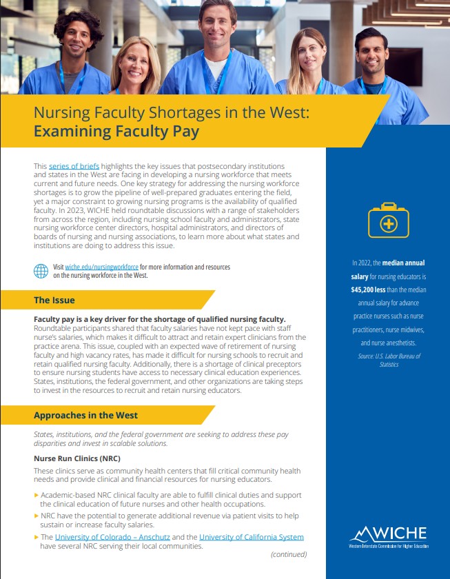 Cover art for Nursing Workforce in the West: Examining Faculty Pay
